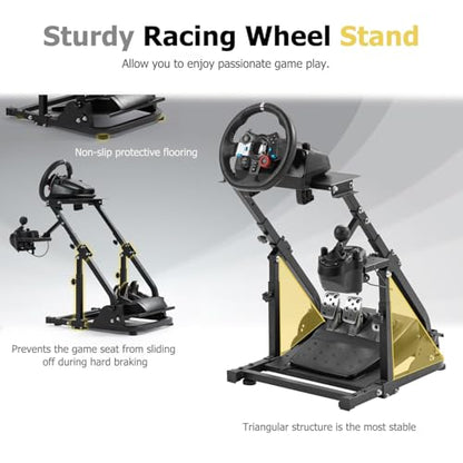 Marada Sim Racing Wheel Stand,Adjustable height angle Steering Wheel Stand | Fit for Logitech G25 G27 G29 G920 G923, for Thrustmaster T300 T248, No Wheel/Pedals/Shifter