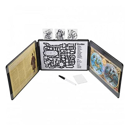 Dragon Shield RPG: Game Master Screen – Iron Grey - Durable and Sturdy Game Master Screen – Compatible with Board Games, D&D DND Dungeons and Dragons, and Tabletop