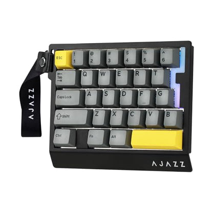 MechLands AJAZZ AK029 One Handed Gaming Keyboard, 8Khz Polling, 29 Keys Rapid Fast Wired Keyboard, SOCD & DKS, Magnetic Switch, Adjustable Actuation, RGB Backlits, Aluminum Plate (Black) - color: Black