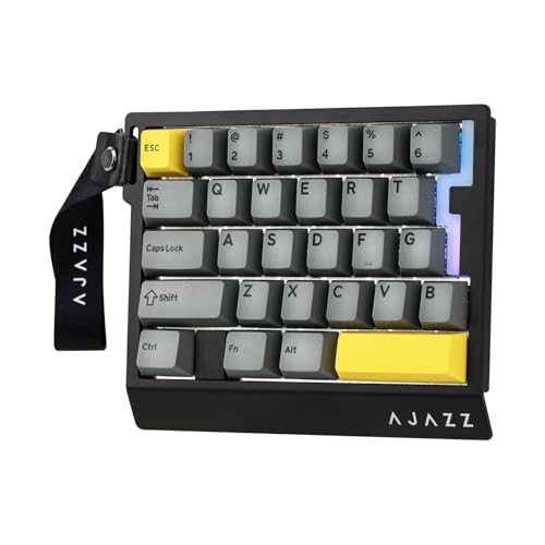 MechLands AJAZZ AK029 One Handed Gaming Keyboard, 8Khz Polling, 29 Keys Rapid Fast Wired Keyboard, SOCD & DKS, Magnetic Switch, Adjustable Actuation, RGB Backlits, Aluminum Plate (Black) - color: Black