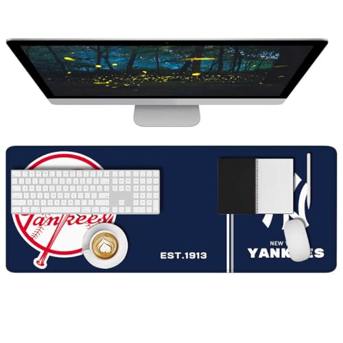 Baseball Mouse Pad Extended Large Gaming Desk Pad 31.5 x 11.8 Inch, XL Mousepad Topographic Mouse Pad with Anti-Slip Rubber Base for New York Home Office - color: M-new York Y