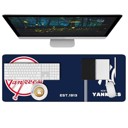 Baseball Mouse Pad Extended Large Gaming Desk Pad 31.5 x 11.8 Inch, XL Mousepad Topographic Mouse Pad with Anti-Slip Rubber Base for New York Home Office - color: M-new York Y