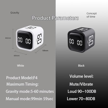 EooCoo Pomodoro Timer Cube, Small Gravity Timer, 5 10 30 60 Mins Preset | Desk Timer Flip Timer, ADHD Tools Cube Countdown Stopwatch, Office Desk Decoration for Work, Study, Back to School, Kitchen - style: Digital Display