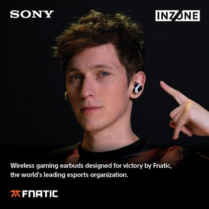 Sony INZONE Buds Wireless Noise Cancelling Gaming Earbuds, White | Perfect for PlayStation® 5, PC/PS5/Switch/Mobile, 48Hr Battery with Case, Low Latency 2.4GHz USB-C Dongle, Truly Wireless - color: White