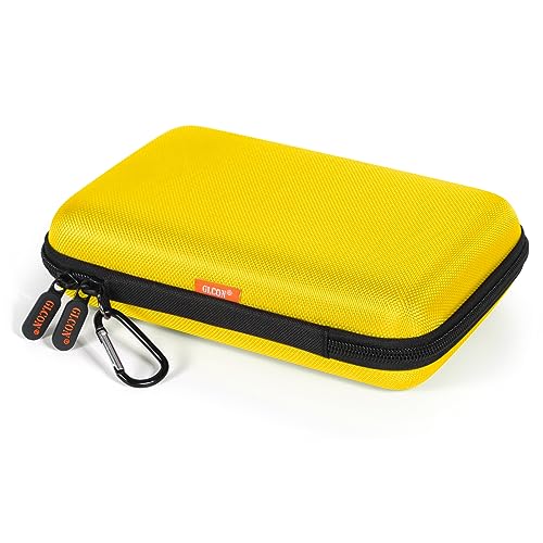 Bright Yellow Hard Shell Electronic Organizer Carrying Case,Large Storage | Shockproof Case for Hard Drive, Phone, Power Bank, Charger, Earbuds - Zipper Pouch Gadget Bag for Business, Travel - color: Bright Yellow