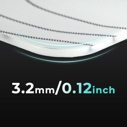 Hard Gaming Glass Mouse Pad with White Topographic Design, Large 410mm*310mm Mouse Mat, Unique Professional Glass Surface for Enhanced Precision and Speed - color: White(Topographic)