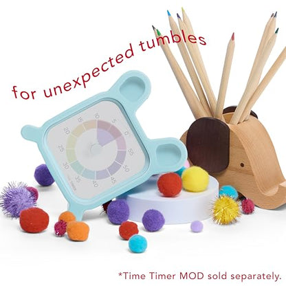 Time Timer Bunny Protective Removable Case for MOD Visual Timer – Light Blue Silicone Cover for Drop Protection – Fun & Tough, Cute Animal Design for Classrooms, Kids, Special Needs, and Gifts - style: Accessory Case
