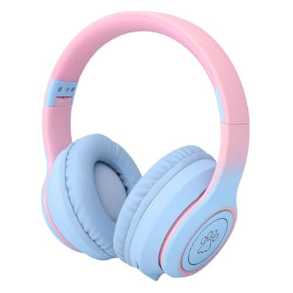 SUNGOOYUE Headphone Gaming Headphones, ABS 5.3 Over Ear Headset with Active Noise Cancelling, 3.5mm Wired, Foldable, Mic, 400mAh for Gaming Music Calls (Blue) - color: Blue