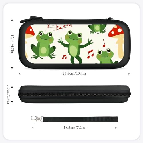 Portable Game Carrying Bag Compatible with Switch, Hard Shell Shockproof Case Cute Frog Mushroom Protective Storage Holder Pouch with 15 Game Cartridges - color: Color(89)