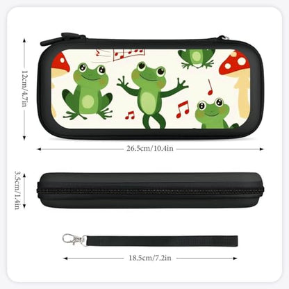 Portable Game Carrying Bag Compatible with Switch, Hard Shell Shockproof Case Cute Frog Mushroom Protective Storage Holder Pouch with 15 Game Cartridges - color: Color(89)