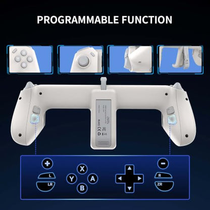 ASRVA Switch 2 Controller Hall Effect Joystick, 9-Axis Gyro, Turbo, Dual Vibration, 4 Game Card Slots, 2 Replaceable D-pad Caps, Ergonomic Open-Top Replacement Wired Joypad for Nintendo Switch 2（White） - color: White