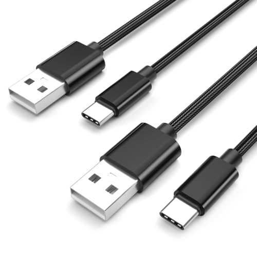 Superer 2 Pack 5 ft USB C Charging Cable Fit for PS5 Controller, PlayStation 5 DualSense, Xbox Series X/S Controllers, Xbox Elite Series 2(Model 1914 1797), Fast Charger & Data Sync Nylon Braided Cord - color: Black, size: 5 ft (2 Pack), style: Nylon Brai