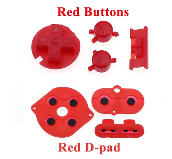 Silicone Rubber Conductive Button Pad with A B Power ON Off Buttons for Gameboy Color GBC (I) - color: I
