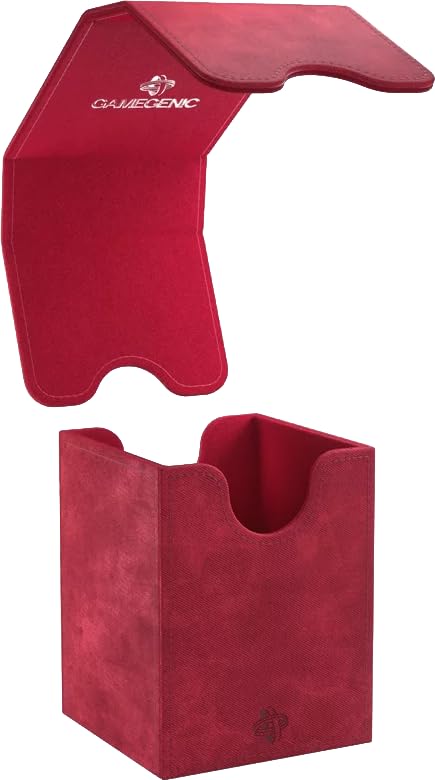 GameGenic Deck Box – Squire XL Red 100CT – Durable and Sturdy TCG, OCG, CCG Card Storage – Compatible with Pokemon, Yugioh, Commander, and MTG Magic: The Gathering Cards - color: Red