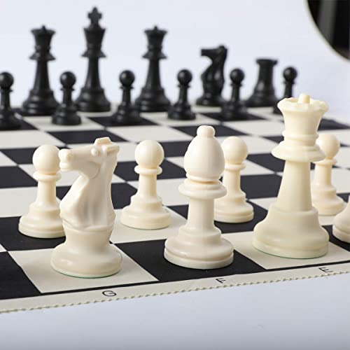 HOLYKING Portable Compact Travel Chess Set 15.7'' No-Wrinkle Fabric Chessboard, Rollup and Easy Carry, Lightweight Chess Game for Kids Adults Beginners - size: 15.7 Inches