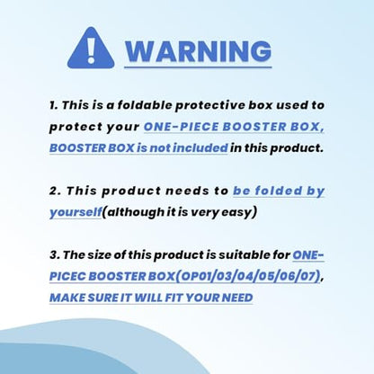PET OPCG Booster Protectors for One Piece Card Game (10 Pack) - 0.50mm Thick Clear ONE PIECE TCG Booster Display Box - Suits OP01/OP03/OP04/OP05/OP06 Protector Case