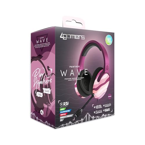 4Gamers Panther Wave Gaming Headset Blossom Pink - color: Blossom Pink