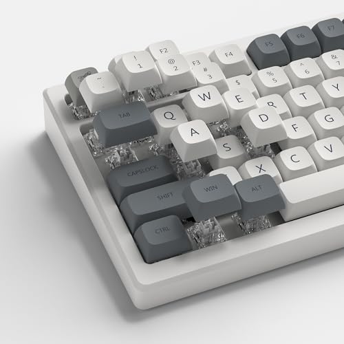 dagaladoo Retro PBT keycaps Set, XDA Profile Keyboard Keycaps | Dye Sublimation,Retro White/Grey Custom keycaps for 60% 65% 75% 100% Cherry-MX switch Mechanical Keyboard - color: Retro Grey (XDA)