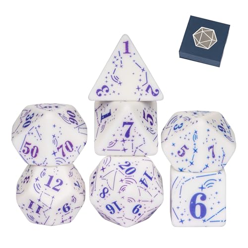 DND Dice Set D&D Horoscopes Polyhedral Dice Set for Tabletop Games | Premium Gift Box, DM Gift, for Dungeons and Dragons Role Playing Games - color: Pattern-horoscopes