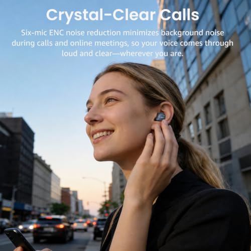 TOZO NC9 Hybrid Active Noise Cancelling Wireless Earbuds, 60H, LED Display | 6 Mic ENC Clear Calls, Deep Bass Sound, IPX8 Waterproof, in Ear Bluetooth 5.3 Headphones,32 EQs via APP, Comfort Fit Ear Buds - color: Blue