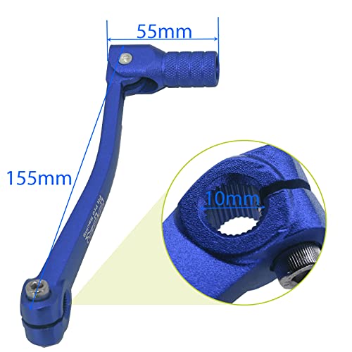 CNC Aluminum Motorcycle Gear Shifter Lever, Foldable Gear Shift Lever Fit for 50cc 110cc 250cc CRF50 XR50 XR CRF Dirt Pit Monkey Bike Motorcycle ATV - color: Blue