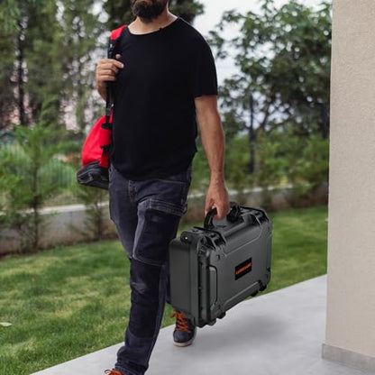 LUGECASE Carrying Case for Nintendo Switch 2: Extra Large Capacity | Ip67 Waterproof | Deluxe Soft Lining Hard Travel Carrying Case for Switch 2 Console | Pro Controller | Dock & Accessories (Black) - color: Black