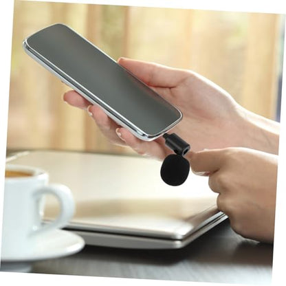 Veemoon 3pcs Stereo Microphone for Mobile Phones Bendable Live Streaming Mic Connector Versatile Laptop Home Use for Gaming Voice Calls and Conferences