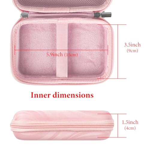 TOCCOOL Handheld Game Console Carrying Case, Protective Travel Retro Mini Game Console Box for Charging Cable, Earphones, Batteries and Accessories (Pink) - color: Pink