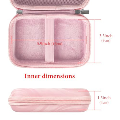 TOCCOOL Handheld Game Console Carrying Case, Protective Travel Retro Mini Game Console Box for Charging Cable, Earphones, Batteries and Accessories (Pink) - color: Pink