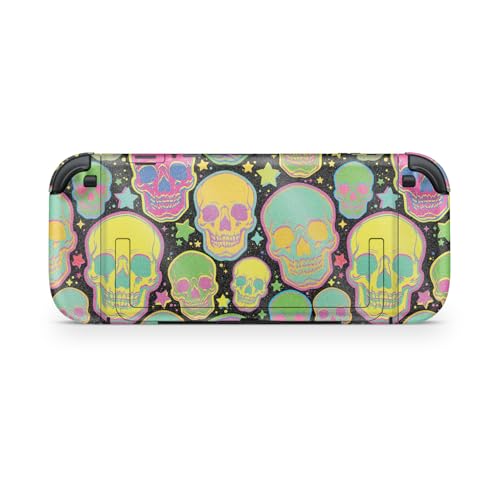 Glossy Glitter Gaming Skin Compatible with Nintendo Switch 2 Console Only - Candy Skulls - Premium 3M Vinyl Protective Wrap Decal Cover - Easy to Apply | Crafted in The USA by MightySkins - color: Candy Skulls, size: Switch 2 Console Skin Only, style: Glo