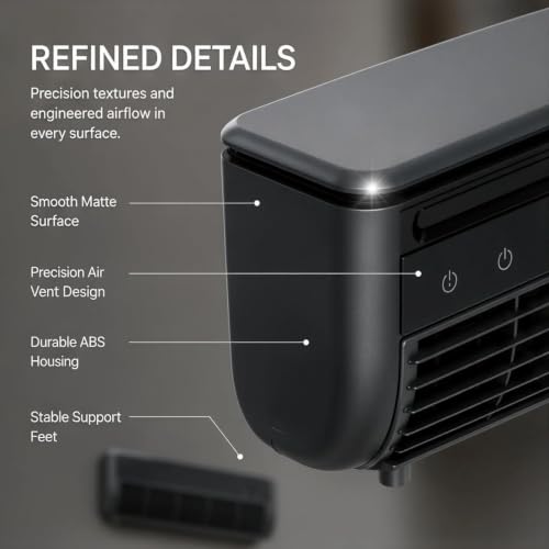 Wireless Charging Air Conditioner Fan, 2026 Upgrade Portable Wall Air Conditioner Cooling Mist Fan, Easy Install & No Drilling Wall Mounted Fans,10s Instant Cooling, for Kitchen & Bedroom (White) - color: White