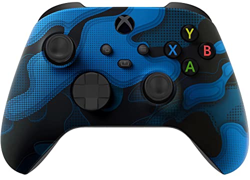 Silent Modz Custom Wireless Controller for Microsoft Xbox Series X|S, Xbox One S|X & PC (Blue Camo) - color: Blue Camo