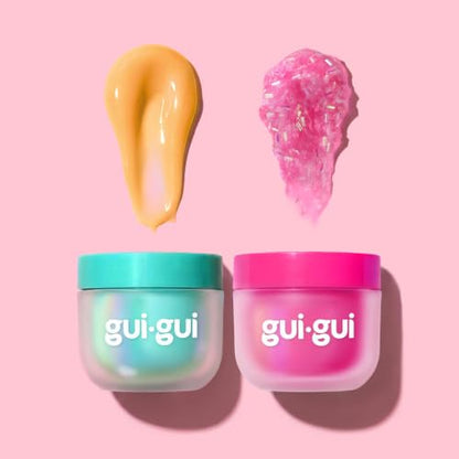 GUI GUI Fruity Glow Slime Kit, Crunch & Gloss Scented Slimes | Includes Gua Sha, Beauty Scoop, charms, booster, and collectible figurine in a slime kit for girls - style: Crunch & Gloss