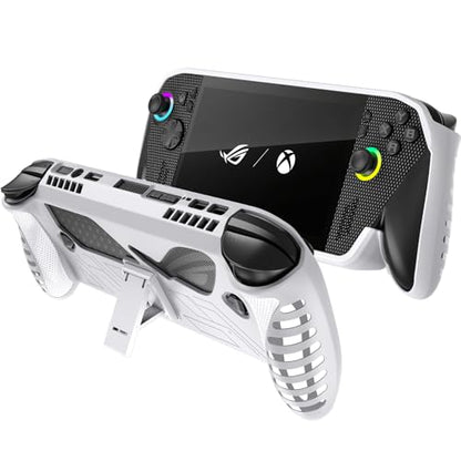 Protective Case with Kickstand for ASUS ROG Xbox Ally X 2025 - Shockproof TPU Cover with Stand, Non - Slip & Anti- Collision Handheld Game Console Accessories (White) - color: White
