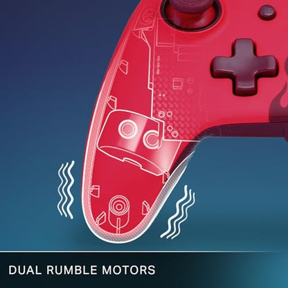 PowerA Advantage Wired Controller for Xbox Series X|S - Red Flame, gamepad, hall effect thumbsticks, gaming controller, USB-C, Works with Xbox One, Officially Licensed - style: Red Flame