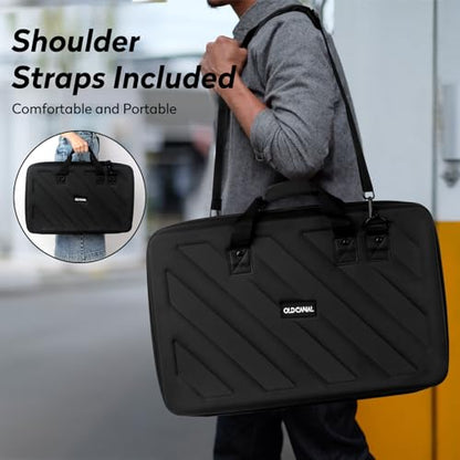 Mixer Travel Case, Carrying Storage Bag Compatible with DJ Controller for DDJ-SR/SR2/REV1/Denon MC4000/Numark NVII/Mixtrack Pro3/Hercules Inpulse 500/NV Platinum (Mixing Board Not Included) - size: M-23 x 14.8 x 3.5"