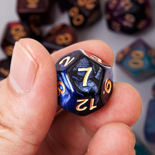 DND Dice Set 42 Pcs Polyhedral Dungeons and Dragons Rolling Dice for D&D RPG MTG Table Games Dice Bulk with Colorful Drawstring Bags and Dice Tray (Star-Tray) - color: Star-tray