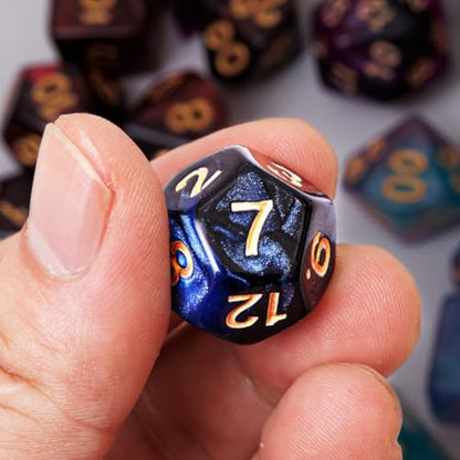 DND Dice Set 42 Pcs Polyhedral Dungeons and Dragons Rolling Dice for D&D RPG MTG Table Games Dice Bulk with Colorful Drawstring Bags and Dice Tray (Star-Tray) - color: Star-tray