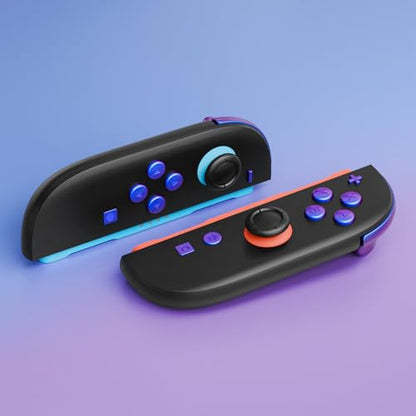 eXtremeRate DIY Replacement Full Set Buttons for Joycon 2, Custom ABXY Direction Keys Dpad + - C Home Capture Release L R ZR ZL Trigger Buttons for Nintendo Switch 2 Controller - Chameleon Purple Blue - color: Chameleon Purple Blue