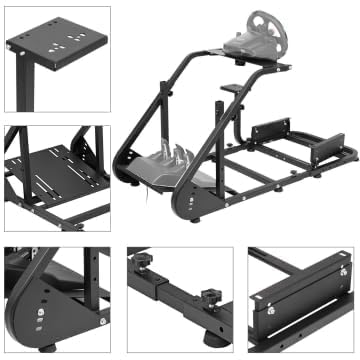 Racing Cockpit Frame Fit for Logitech G25 G27 G29 G920 Without Wheels Pedals and Real Racing Seat Driving Simulator Cockpit with Capacity 220LBS