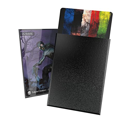 Ultimate Guard Cortex Outer Card Sleeves, 100 Standard Size TCG Sleeves, 66 x 91mm, Black Back, Glossy Finish, No PVC & Acid-Free, High Clarity - color: Black, size: Standard Glossy
