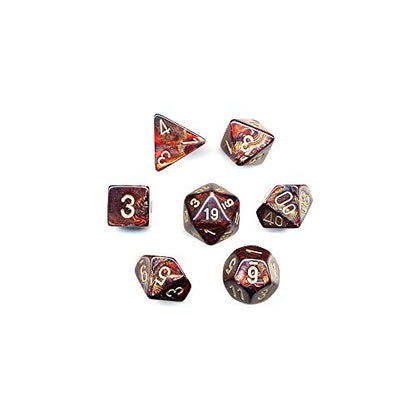 Chessex Dice: Polyhedral 7-Die Scarab Dice Set - Blue Blood w/Gold CHX-27419
