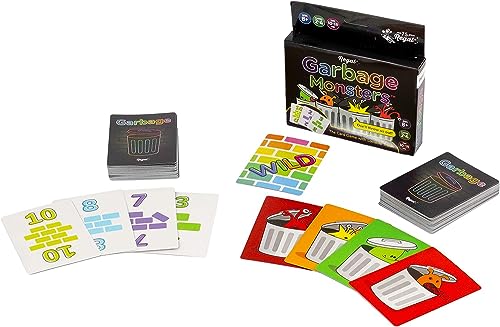 Regal Games Garbage Monsters Card Game Set for Kids, Teens & Adults - 2-4 Player Fun Family Games - Travel Playing Cards (16 Garbage Monsters Cards) - size: Garbage