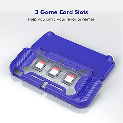 Protective Case for Switch Lite 2019, with Thumb Grip Caps | Only Fits Switch Lite 2019 (5.5"), Not for Switch 2 (2025 Release, 7.9"), No Screen Srotector Included, Blue - color: Blue