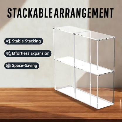 PKMN Booster Box Acrylic Case Magnetic - Ultra Thick 8mm + 5mm Acrylic Booster Box Protector Case Clear Display Stackable Hard Compatible with PKMN Booster Boxes with Strong Magnets Easy Top Loading - size: 5.5"L x 3"W x 4.9"H