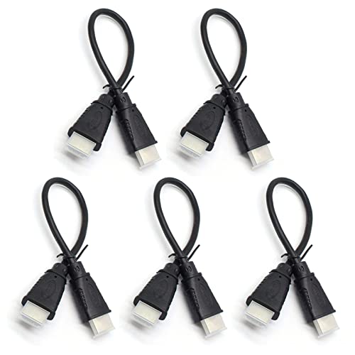 4K Short HDMI Cable 0.82ft/9.85in, High Speed HDMI to HDMI 2.0 Cable 5-Pack | HDMI 2.0 Cable Supports 4K@60Hz, 2K, 1080P, UHD, 3D, Ethernet, ARC – for TV, PS4, Fire TV, Xbox, Monitor - size: 5PCS