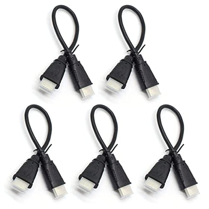 4K Short HDMI Cable 0.82ft/9.85in, High Speed HDMI to HDMI 2.0 Cable 5-Pack | HDMI 2.0 Cable Supports 4K@60Hz, 2K, 1080P, UHD, 3D, Ethernet, ARC – for TV, PS4, Fire TV, Xbox, Monitor - size: 5PCS