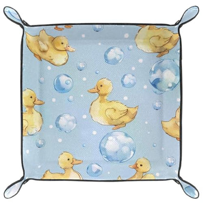 Cute Duck Dice Tray Dice Rolling Tray Folding Dice Holder for Dice Games, Like RPG, DND and Other Table Games - color: Multi 2