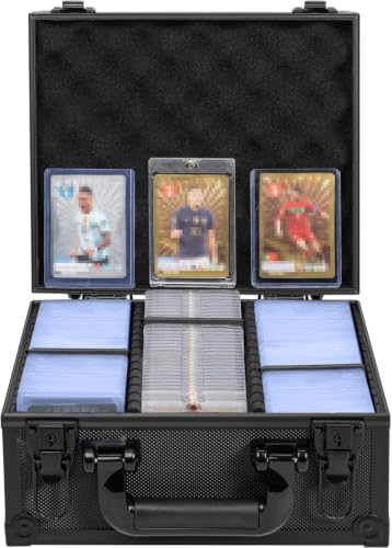 Toploader Storage Box for 3" x 4" 35pt Rigid Card,Magnetic Card Case | Portable Top Loader Card Case with 5 Removable Dividers, Holds 350+ Toploaders, Magnetic Holders for Sports Trading Cards - size: For 350+ Toploaders