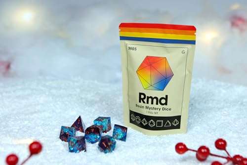 1985 Games Sharp Edge Polyhedral Dice Set – Mystery RPG Dice for Dungeons & Dragons & Tabletop RPGs | Pack of 6 - color: Resin Mystery Dice, size: Pack of 6